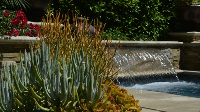 Waterfall and landscaping Photo