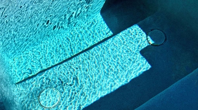 Pool bottom water jet detail Photo