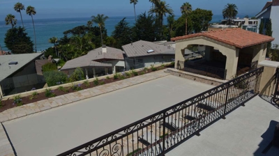 Closed pool cover with fencing Photo