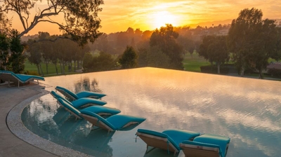 South Bay Pool at Sunset Photo