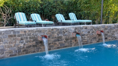 Pool Project with Water Feature Photo