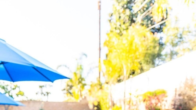Backyard bliss: White Adirondack chairs framing a pool oasis. Photo