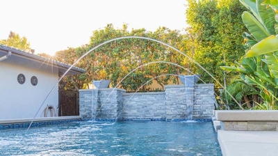 Pool deck jets detail Photo