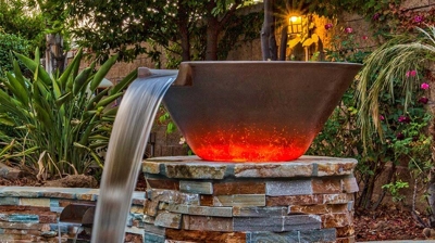 Pool with serene waterfall. Photo