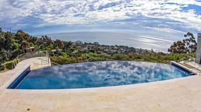 Outdoor pool with gorgeous view in background. Photo