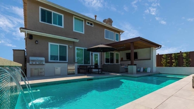 Outdoor Pool with Waterfalls Photo