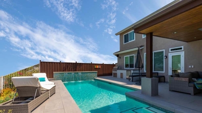 Pool with Interior Steps and Waterfall Photo