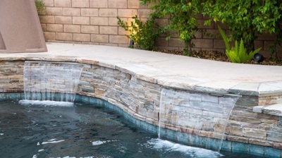 Custom poolside cascades Photo