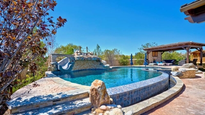 Beautiful backyard pool Photo