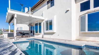 Pool View Looking at Home Photo