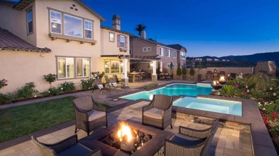 Outdoor Seating near Pool Photo