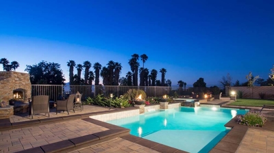 Pool with Lights Photo