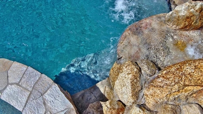Aerial View of Pool Details Photo