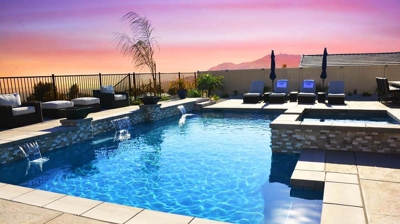 Pool at Sunset Photo