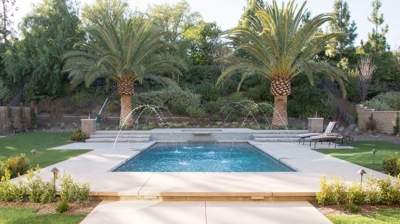Backyard pool and spa Photo