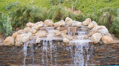 Pool with waterfall feature Photo