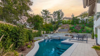 Backyard pool and spa Photo