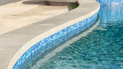 Interior view of pool and blue tile Photo