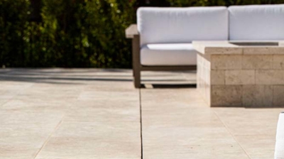 Outdoor walkway around pool Photo