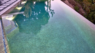 Interior and edges of a pool Photo