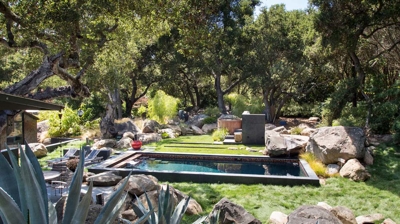 California oasis with natural stone accents Photo