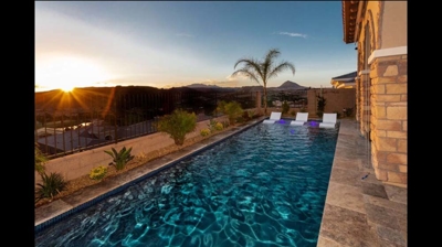 Lap pool at sunset Photo
