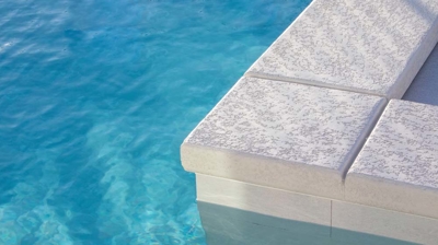 Custom spa masonry corner detail Photo