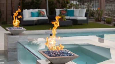 Custom fire bowls and spa Photo