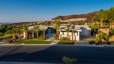 Aerial view of house from street Photo