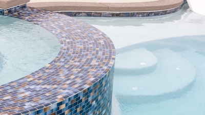 Spa detail with infinity edge Photo