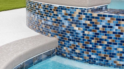 Spa detail with custom tilework Photo