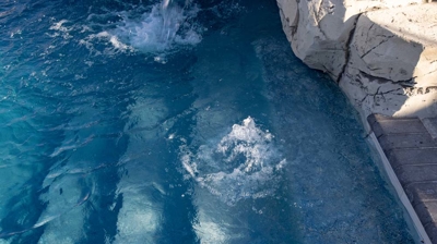 Water fountains and steps detail Photo