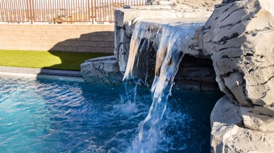 Stone waterfall detail Photo