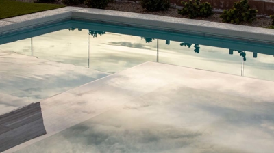 Infinity edge spa detail and pool Photo