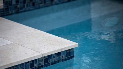 Pool corner detail with tilework Photo