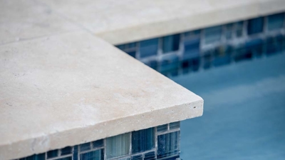 Pool corner with tilework closeup Photo