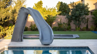 Pool and slide Photo