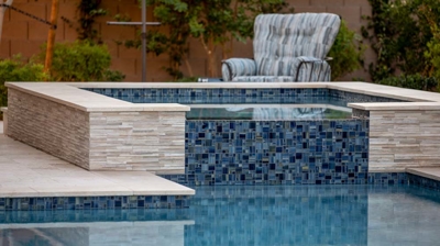 Custom stone spa and pool Photo