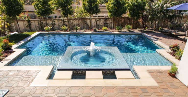 geometric pool and spa